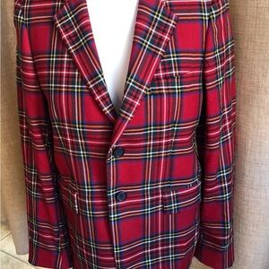 Brooks Brothers Girl’s Red Plaid Blazer Size 14